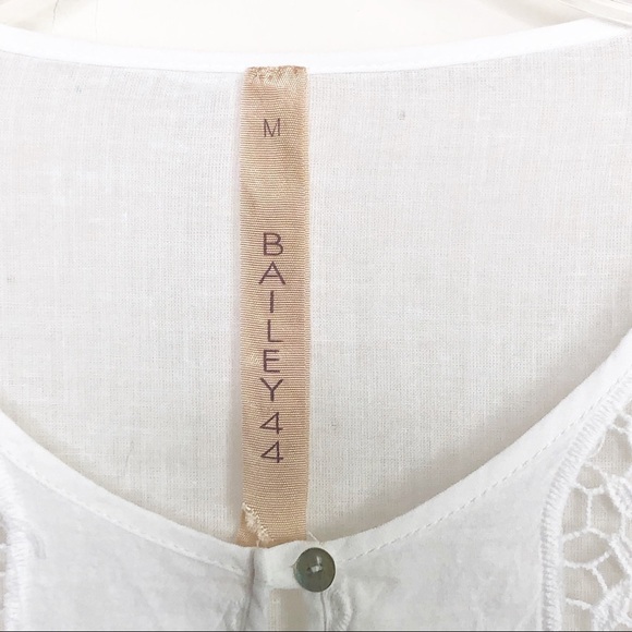 BAILEY 44 medium white embroidered BoHo tunic blouse - Picture 6 of 7